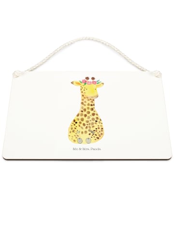 Mr. & Mrs. Panda wandtafel Giraffe Blumenkranz ohne Spruch in Weiß