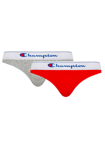 Champion Slip 2er Pack in Rot/Grau