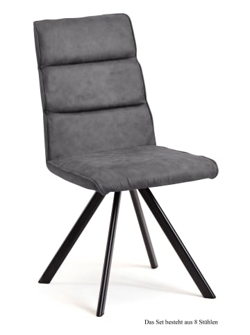 58 aufm Kessel ESSZIMMERSTUHL drehbar (8er-Set) Dessa 47x92x60 Schwarz/Grau