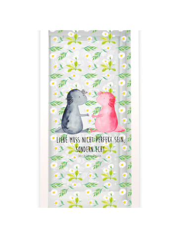 Mr. & Mrs. Panda Deko Laterne Axolotl Liebe mit Spruch in Transparent