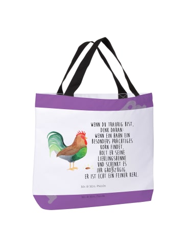Mr. & Mrs. Panda Shopper Hahn Korn mit Spruch in Weiß