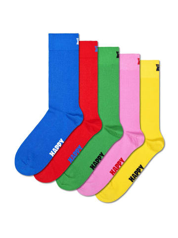 Happy Socks Socken 'Solid' 5er Pack in blau
