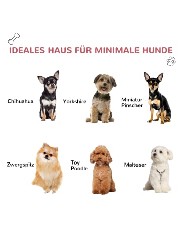 Pawhut Hundehütte 59B x 75T x 66H cm