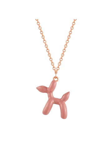 Glanzstücke München Kette Ballon-Hund aus Sterling Silber in roségold