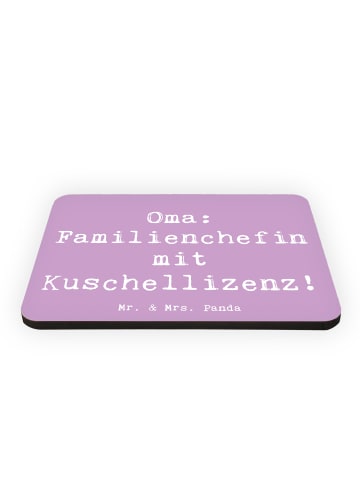 Mr. & Mrs. Panda Magnet Spruch Oma Familienchefin mit Spruch in Lavendeltraum