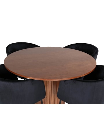 ebuy24 Essgruppe Bianca 21 Schwarz 110 x 110 cm