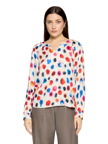 CARTOON Casual-Bluse mit Raffung in Nature/Red