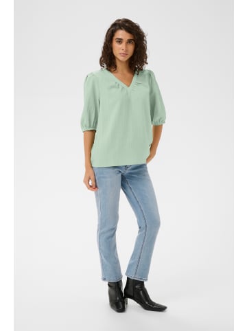 Kaffe Kurzarm-Bluse KApaulina Regular fit in Balsam Green CC