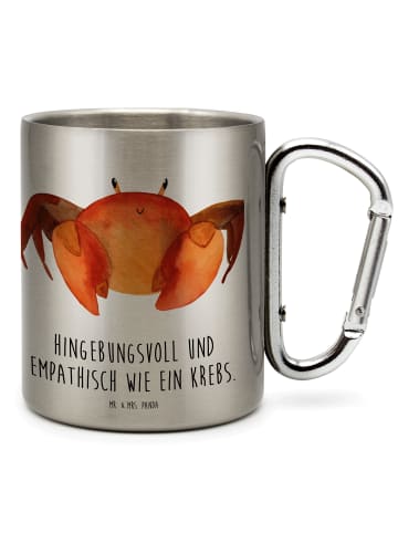 Mr. & Mrs. Panda Tasse Sternzeichen Krebs mit Spruch in Silber