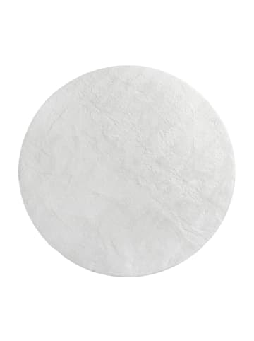 KADIMA DESIGN Teppich Kurzflor waschbar Einfarbig Wohnzimmer in Weiß