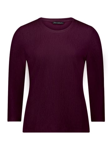 Betty Barclay Strukturshirt mit Rundhalsausschnitt in Dark Aubergine