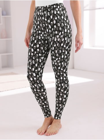 WITT WEIDEN Leggings in schwarz-anthrazit-bedruckt