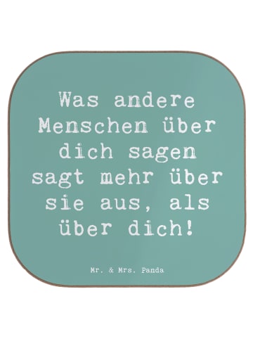 Mr. & Mrs. Panda Getränkeuntersetzer Spruch Mobbing bewältigen S... in Meeresbrise