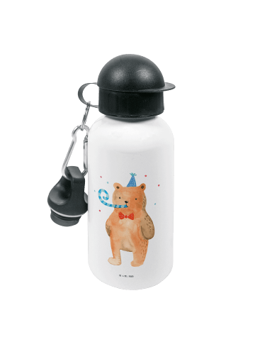 Mr. & Mrs. Panda Kindertrinkflasche Bär Geburtstag ohne Spruch in Weiß