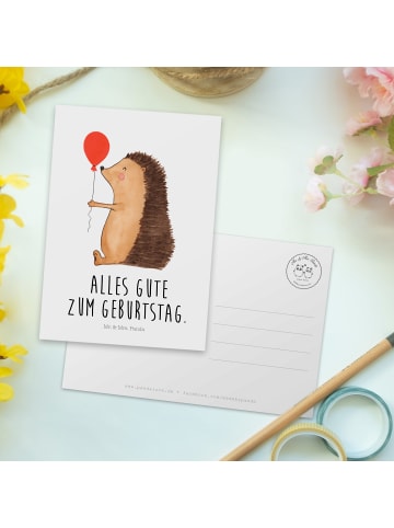 Mr. & Mrs. Panda Fotokarte Igel Luftballon mit Spruch in Weiß