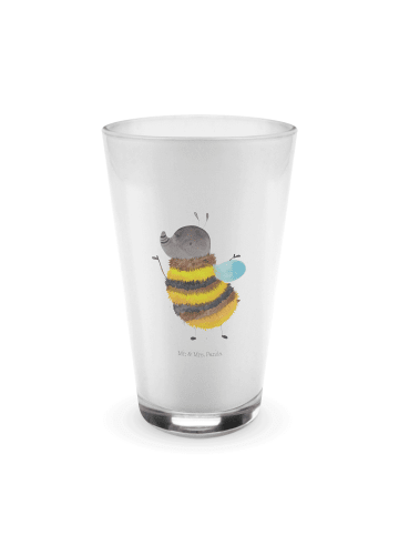 Mr. & Mrs. Panda Blümchentailglas Hummel flauschig ohne Spruch in Transparent