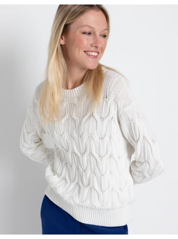 More & More Zopfpullover in off white