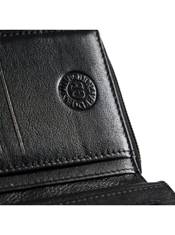Greenburry Nappa Geldbörse RFID Schutz Leder 14 cm black-tan