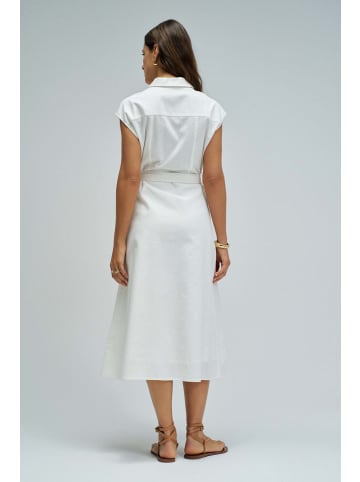 Salsa Jeans Midikleid Sleeveless Shirt Dress in White