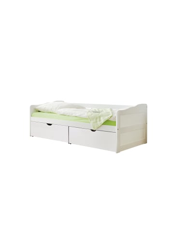 TICAA Sofabett Melanie inkl. Matratze und Rollrost in Weiß