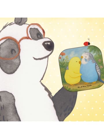 Mr. & Mrs. Panda Untersetzer Wellensittich Liebe Design ohne Spruch in Weiß