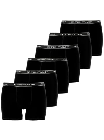 Tom Tailor Boxershorts 6er Pack in Schwarz