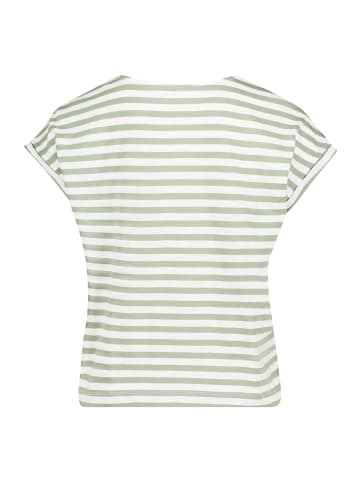BETTY & CO Ringelshirt mit Rundhalsausschnitt in Cream/Green