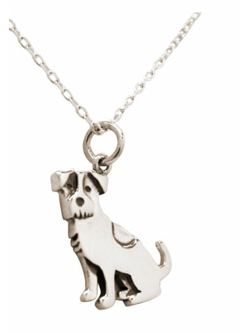 Gemshine Halskette mit Anhänger Jack Russell Terrier Hund in silver coloured