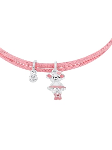 Prinzessin Lillifee Armband Silber 925, rhodiniert, Textil in Rosa