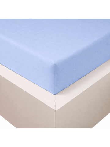 Traumschloss Premium Plus Edel-Jersey Spannbettlaken in mittelblau