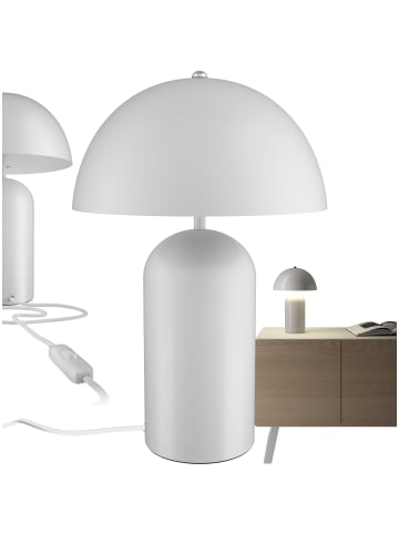 tectake Retro-Tischlampe Altea 25 x 37 cm, weiß