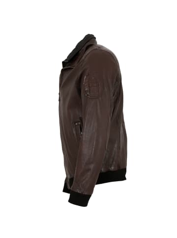 deercraft Lederblouson Lammnappa in Kastanienbraun