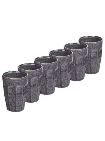 Butlers Latte Macchiato Tasse BERGAMO 6er-Set in Grau
