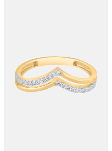Diamant Exquis Ring aus 375 Gelbgold mit Diamant