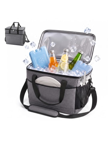 relaxdays Kühltasche in Grau - 40 l