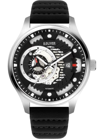 s.Oliver Time Automatikuhr SO-3941-LA Silberfarben in schwarz