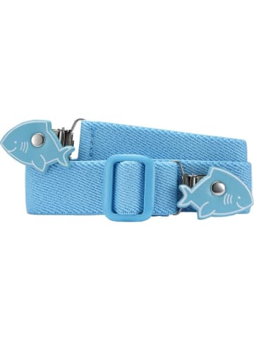 Playshoes Kinder Gürtel "Elastik-Gürtel Hai-Clip uni" in Blau