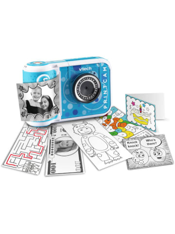 vtech Kamera mit eingebautem Thermodrucker KidiZoom Print Cam blau, 4-12 Jahre