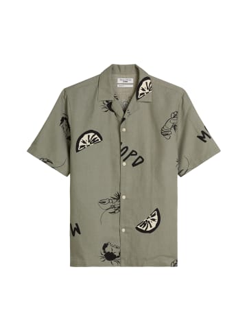 Marc O'Polo DENIM Crayfish Capsule Kurzarmhemd aus Leinen, Normal Fit in Light Green