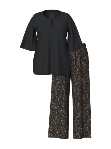 Ulla Popken Pyjama in schwarz