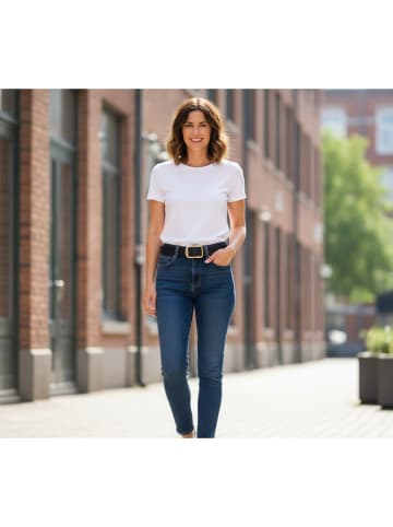 FRONHOFER Ledergürtel Messing in Bordeaux