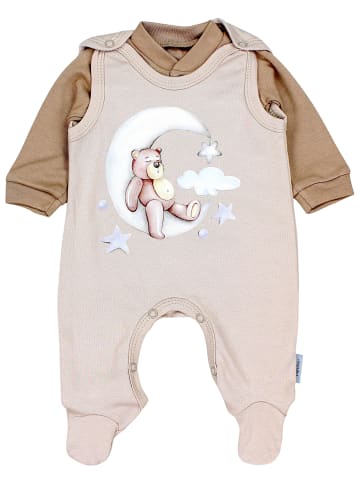 TupTam Baby Unisex Strampler-Set mit Aufdruck Spruch 2-tlg in beige Modell 2
