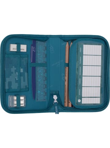 BECKMANN Federmappe mit Inhalt Jungle Game in blau