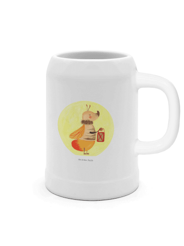 Mr. & Mrs. Panda Bierkrug Glühwürmchen ohne Spruch in Weiß