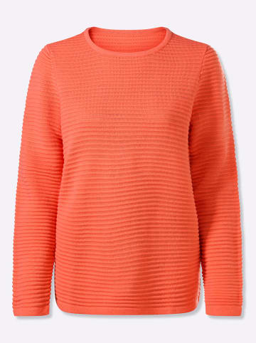 Sieh an! Langarm-Pullover in koralle