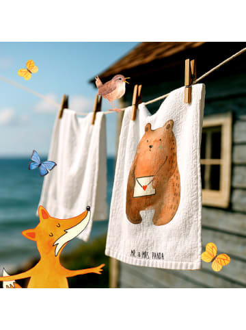 Mr. & Mrs. Panda Gästetuch Bär Vermissen ohne Spruch in Weiß