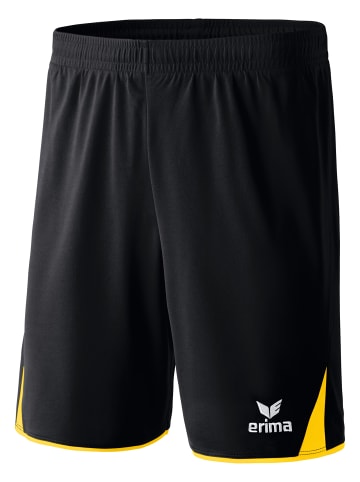 erima Classic 5-C Shorts in schwarz/gelb