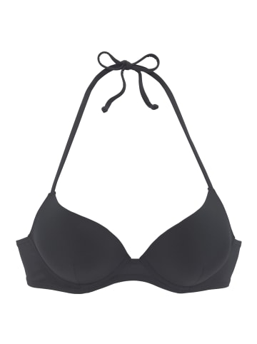 LASCANA Push-Up-Bikini-Top in schwarz