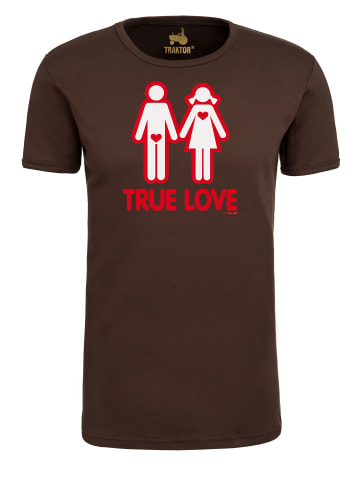 Logoshirt T-Shirt True Love in braun