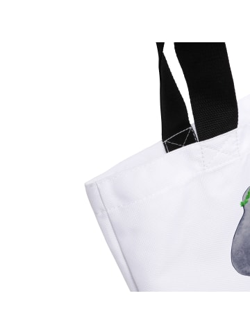 Mr. & Mrs. Panda Shopper Tasche Pinguin mit Kind mit Spruch in Weiß